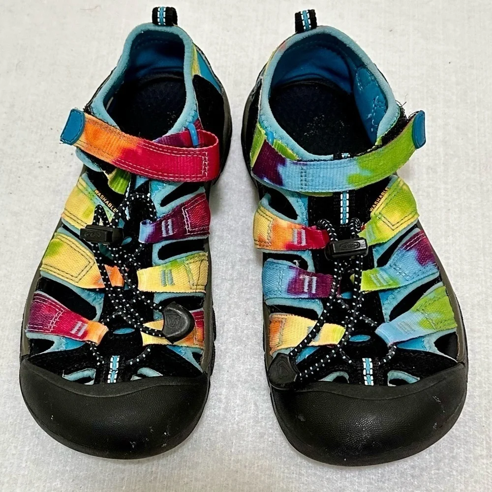 KEEN Unisex-Child Newport H2 Closed Toe Water Sandal size 4 in Tie Dye​​​​​​​